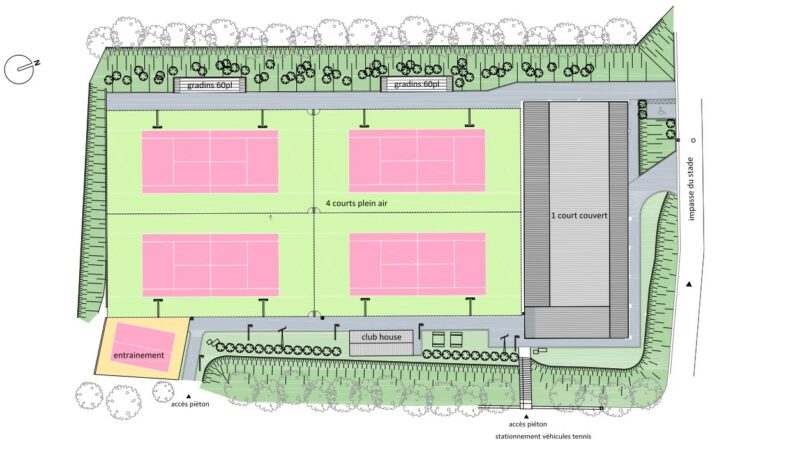 Plan court de tennis - Champlan